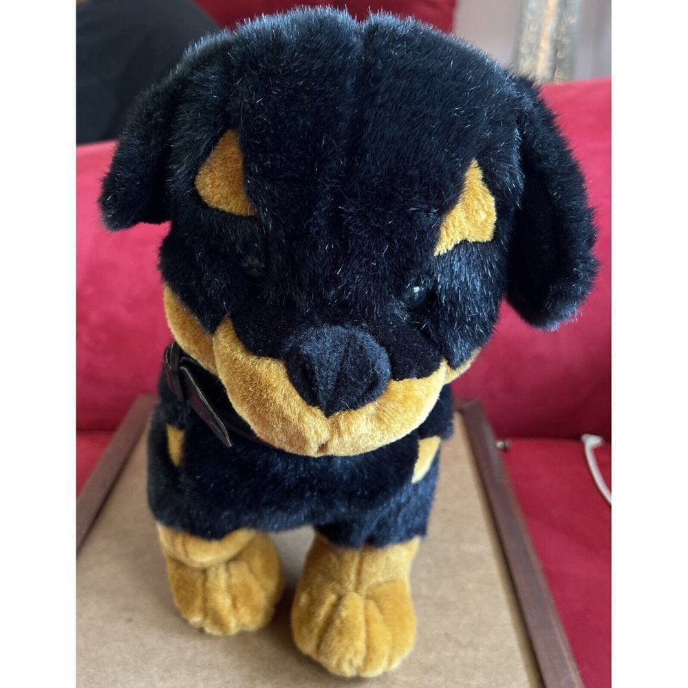 Peek A Boo Toys MOTT The Rottweiler Puppy Dog Black 14" Stuffed Animal Plush Toy